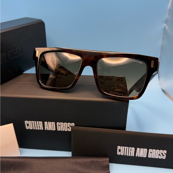 NIB Cutler and Gross Tortoise Shell Sunglasses - Picture 2 of 9